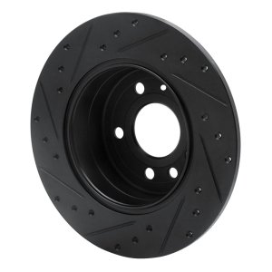 Chevrolet ASTRA Brake Rotor (1) - Rear Right - R1 Concepts - Drilled & Slotted - Black - `97-`08